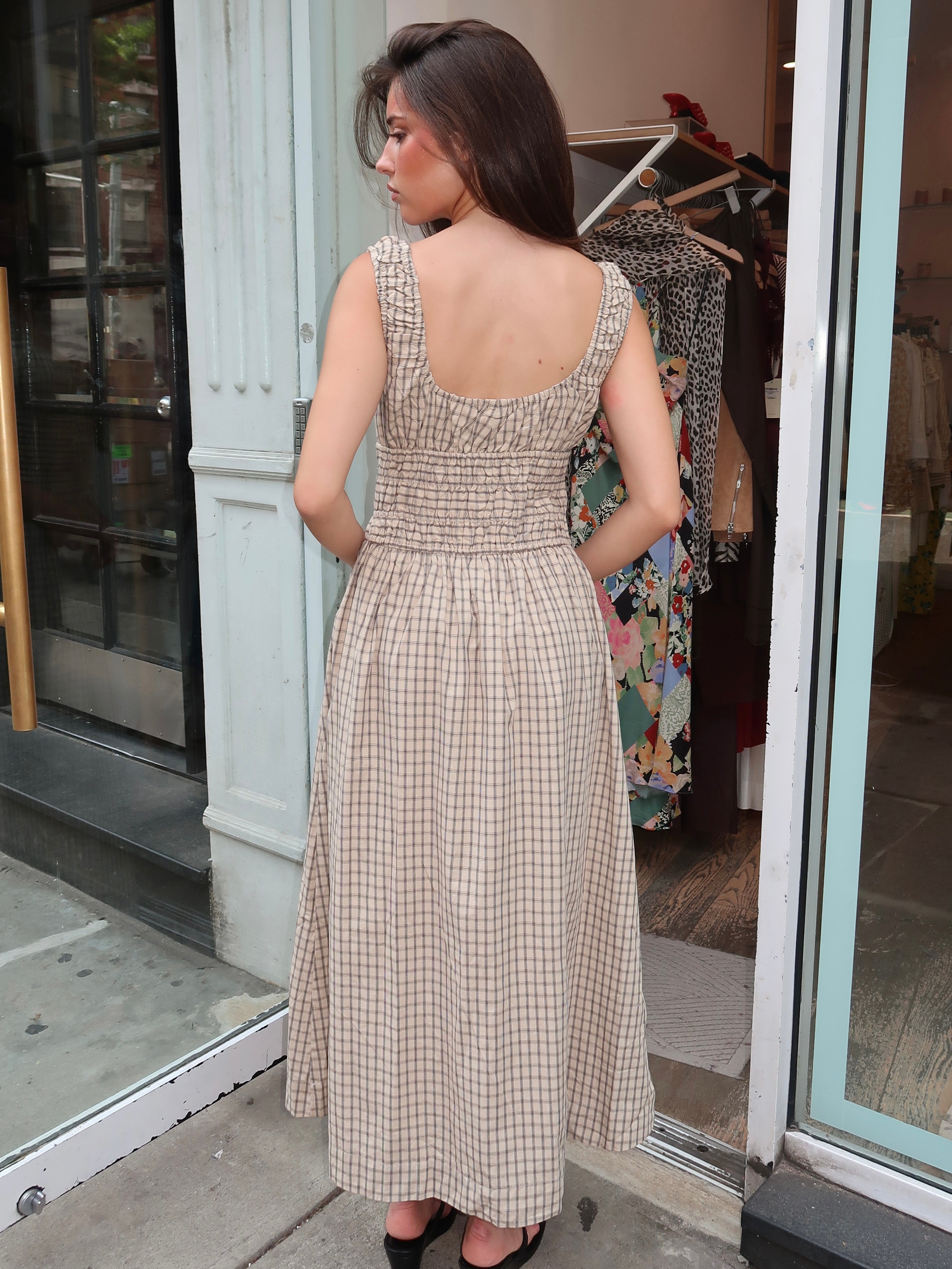 Salt Midi Dress in Sand