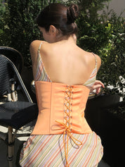 Satin Corset in Sunset