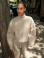 Globo Jacket in Brown Plaid