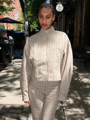 Globo Jacket in Brown Plaid