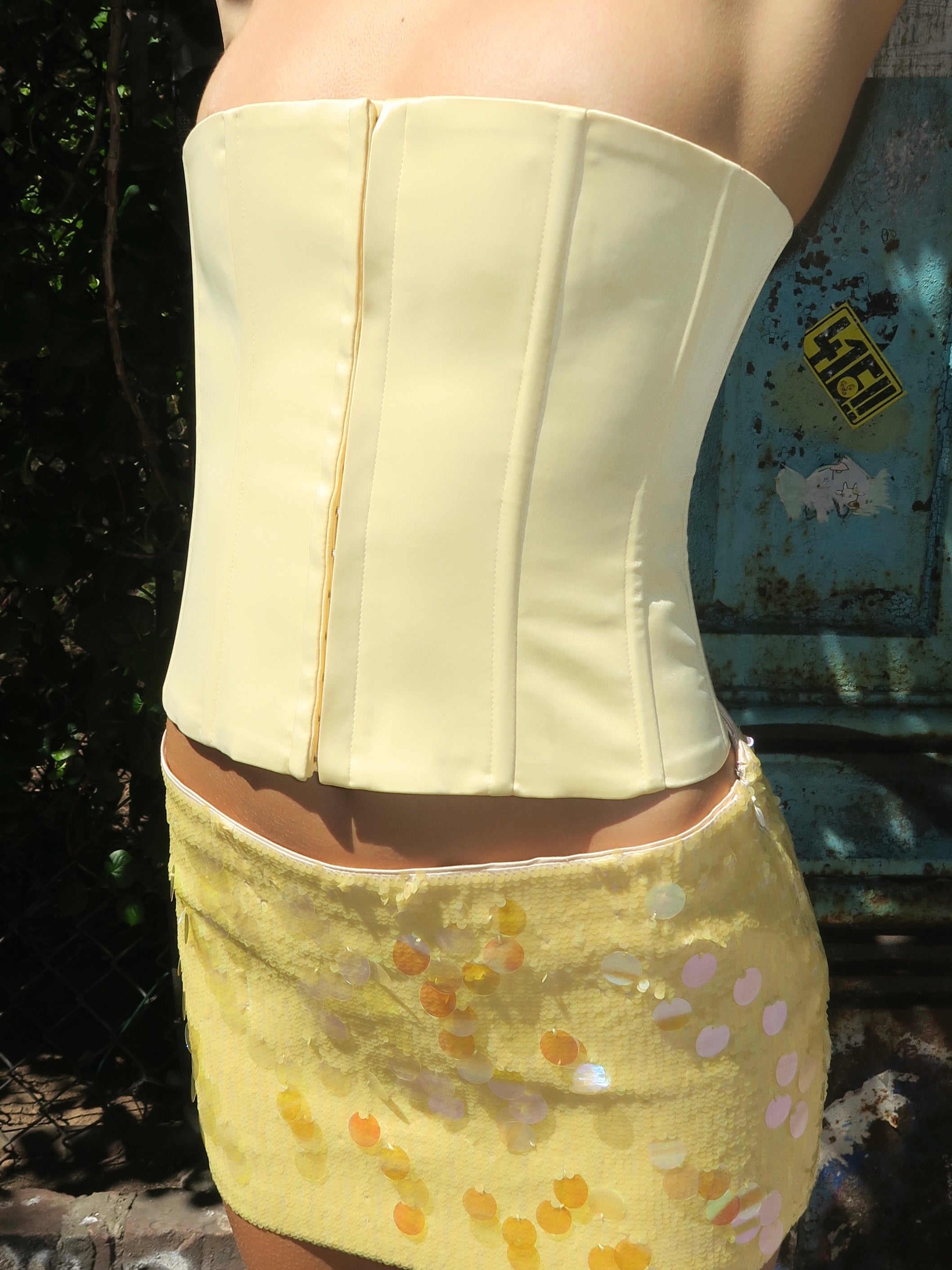Satin Corset in Cream