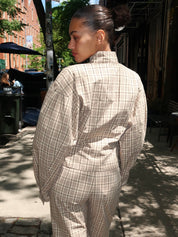 Globo Jacket in Brown Plaid