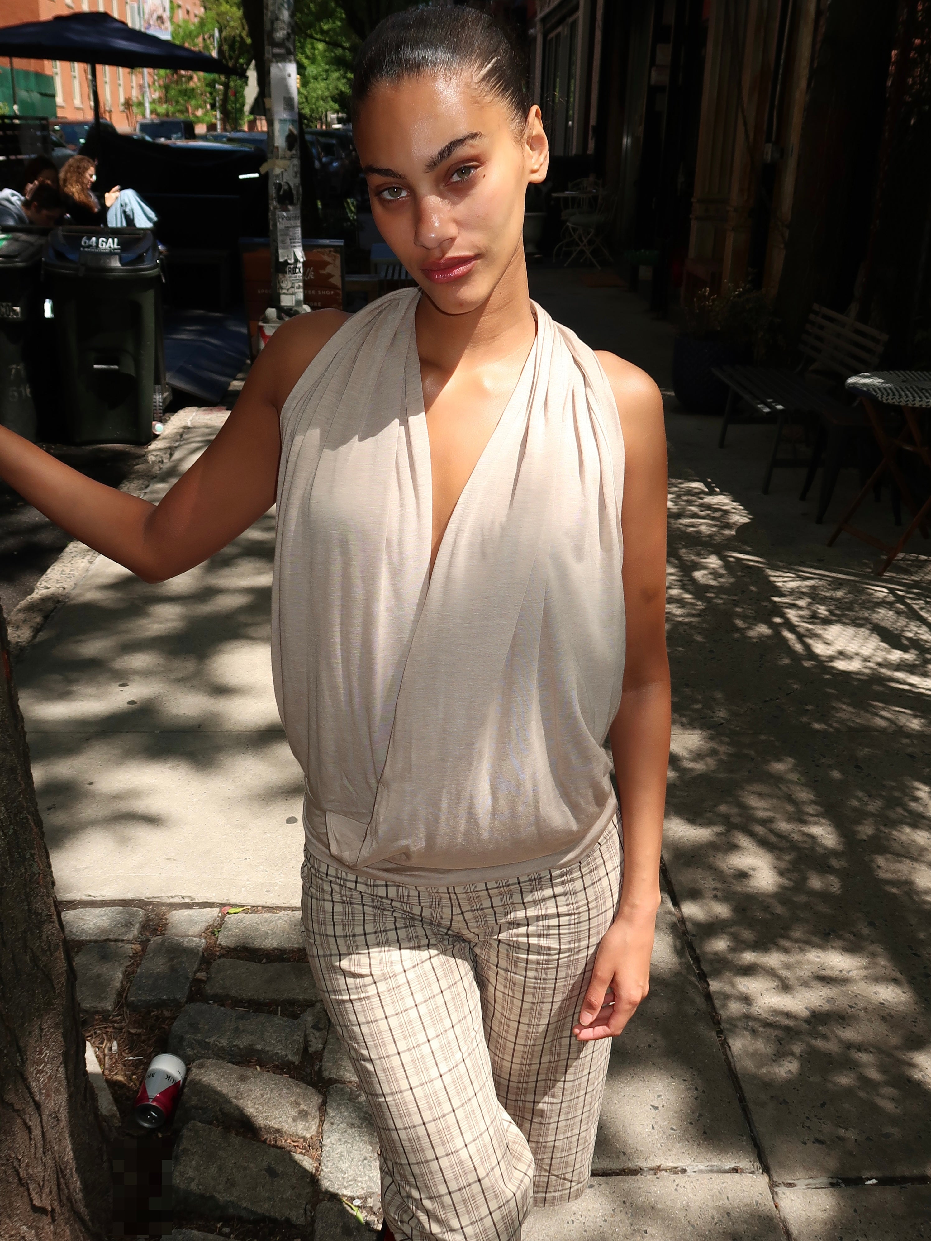 Cleo Top in Beige