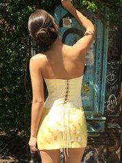 Low Rise Paillette Skirt in Soft Daisy