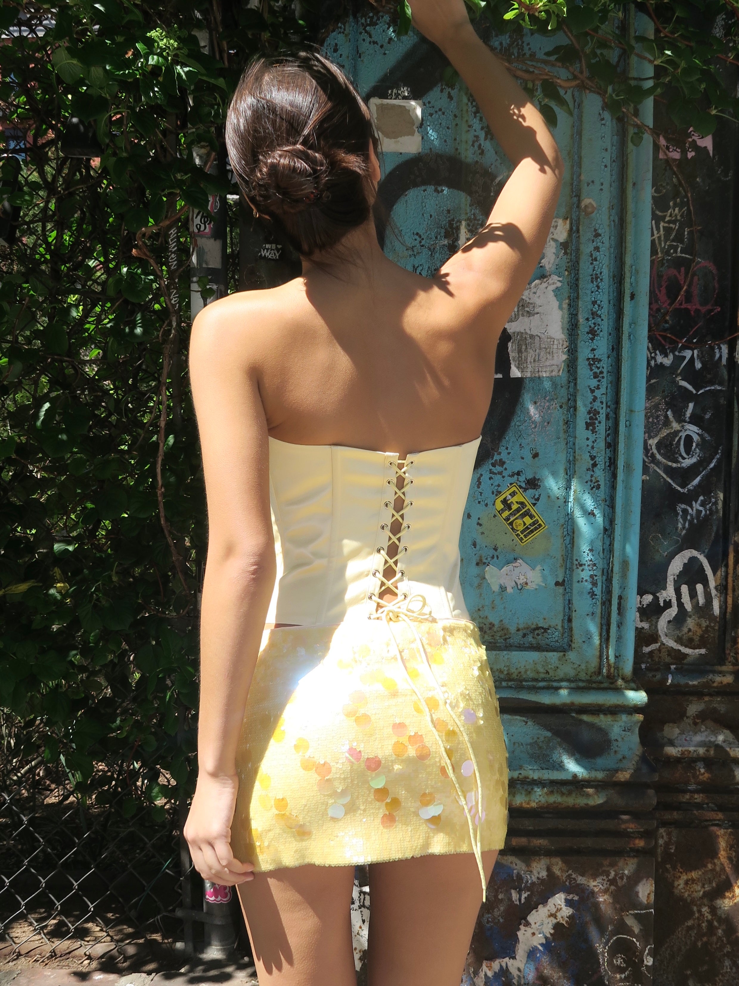 Satin Corset in Cream