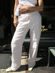 Malika Pants in Tan Stripe