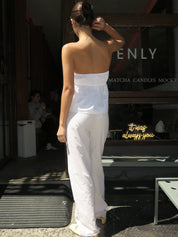 Malika Pants in Tan Stripe
