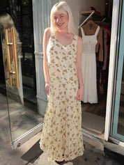 Halo Dress in Yellow Floral