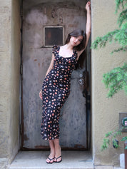 Shauna Maxi Dress in Black Shells