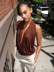 Cleo Top in Brown