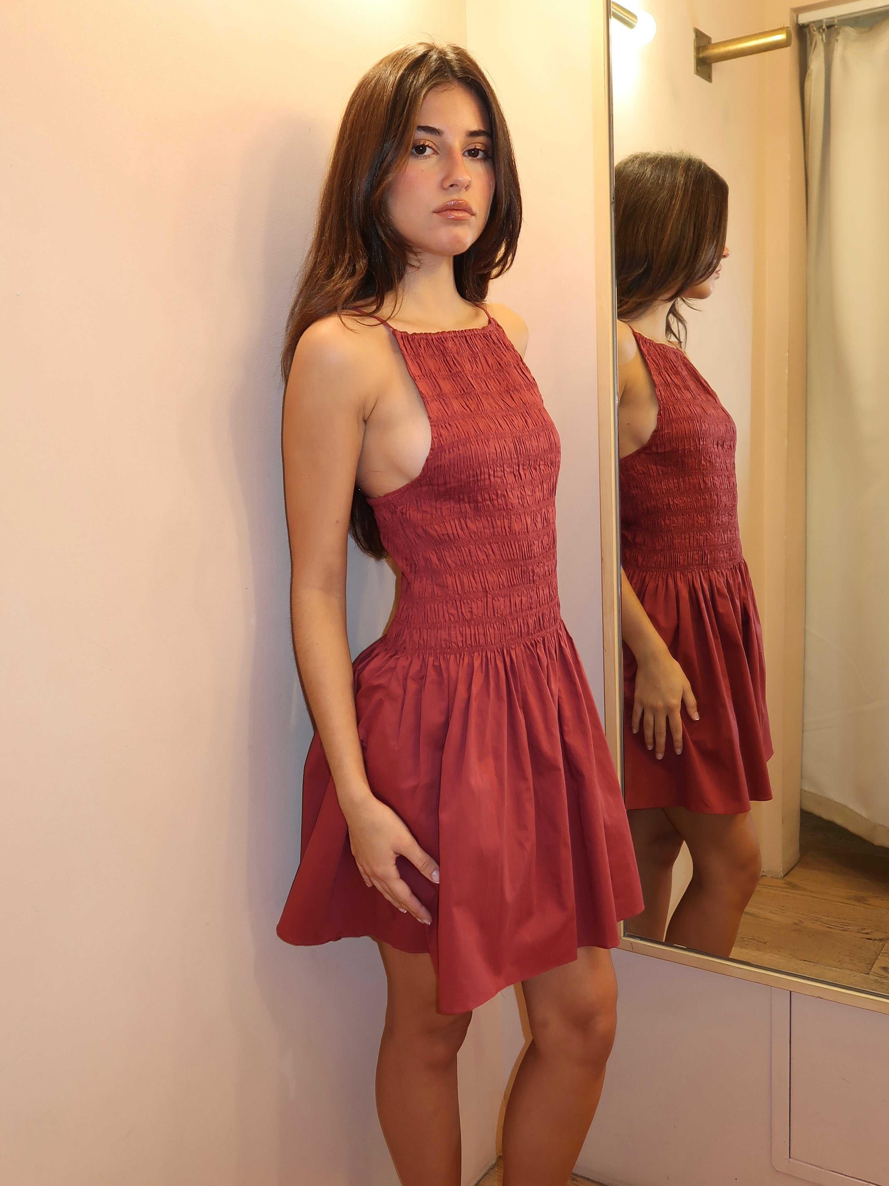 Laia Mini Dress in Rhubarb