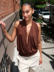 Cleo Top in Brown