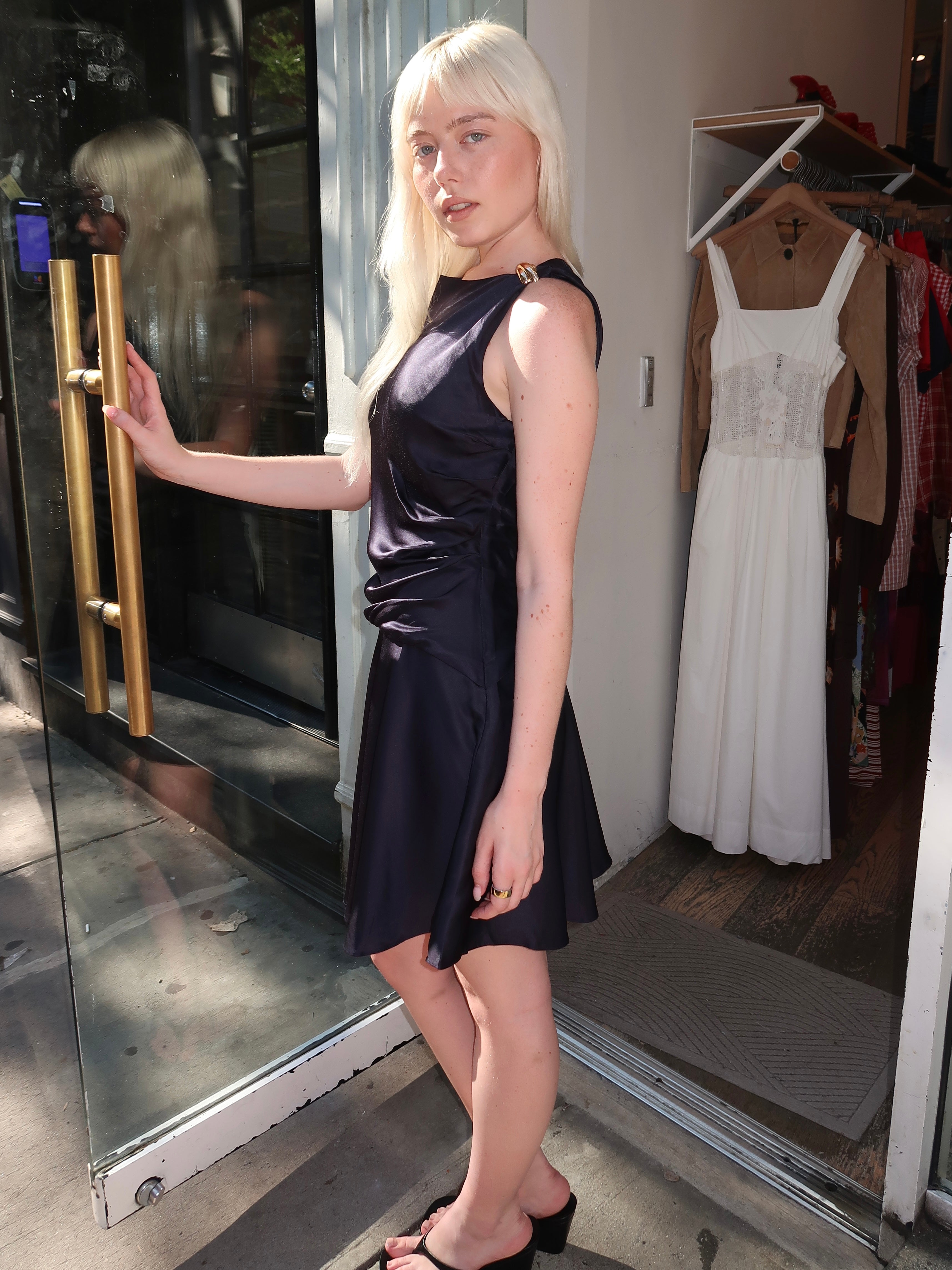 Violet Dress in Navy