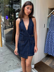 Micah Mini Dress in Indigo