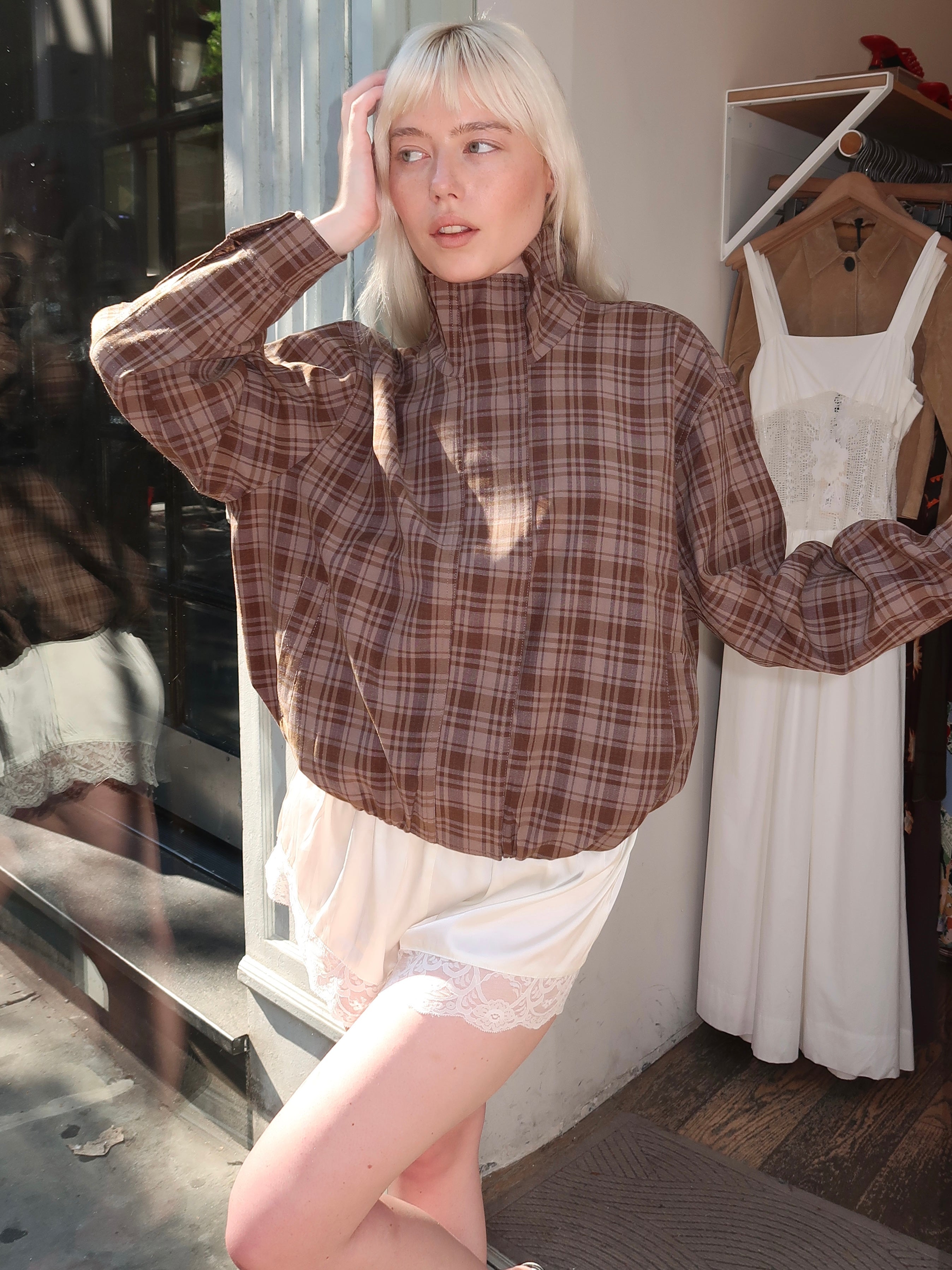 Cooper Jacket in Brown Plaid