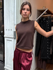 Sweater Rib Shell in Espresso