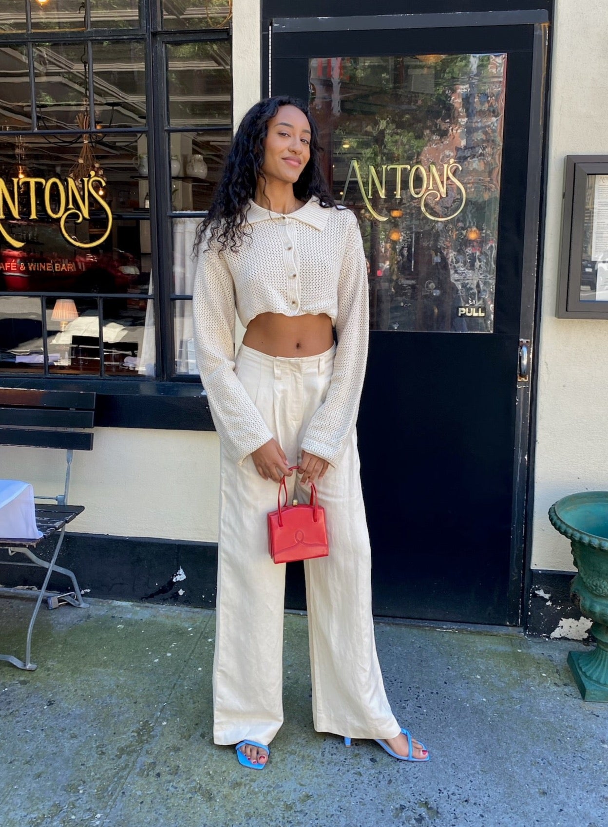 Sunlit Wide Leg Linen Trousers in Natural