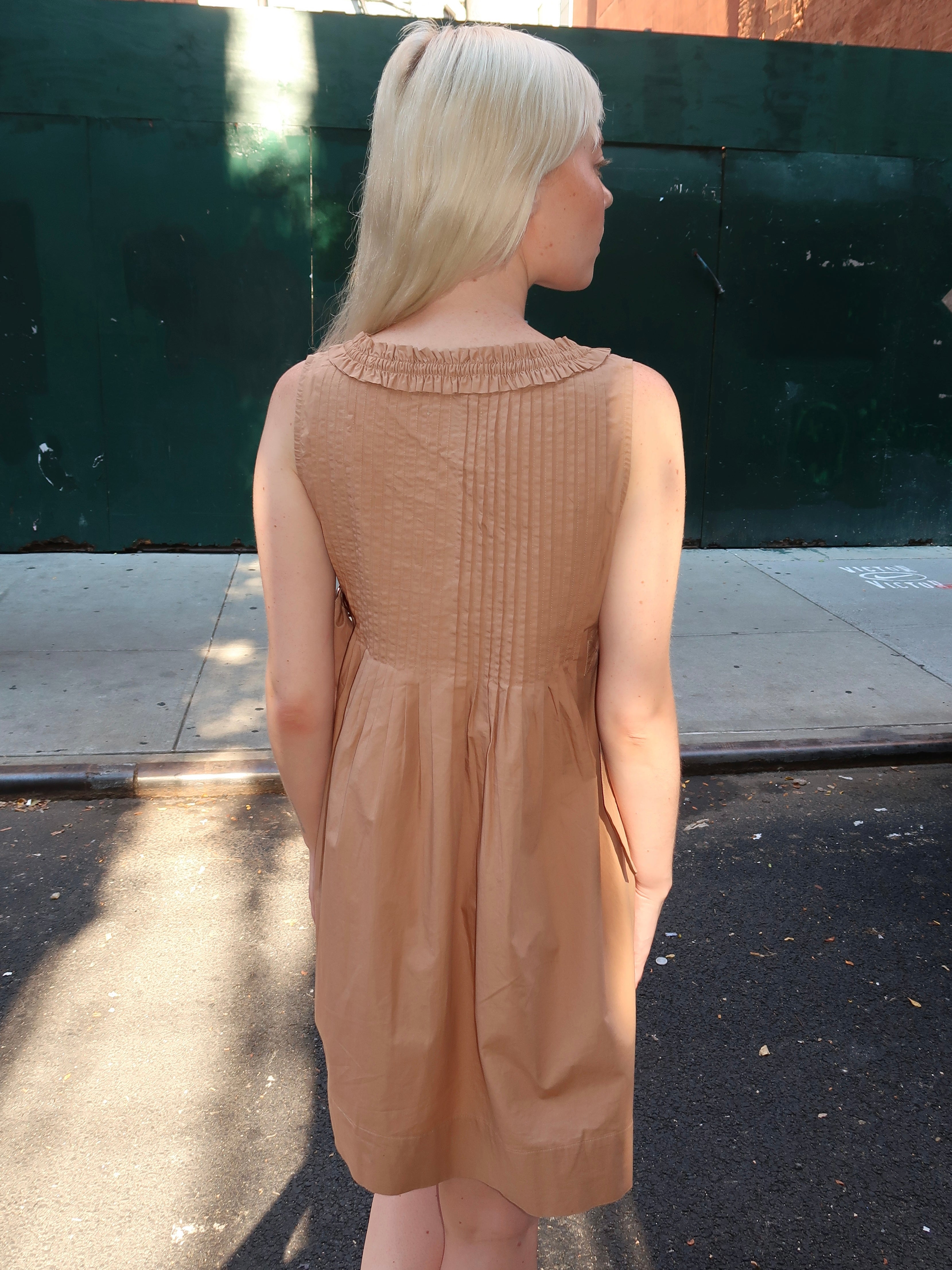Tyla Mini Dress in Tan