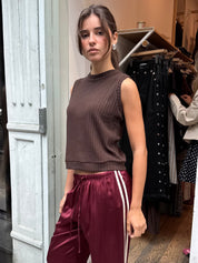 Sweater Rib Shell in Espresso