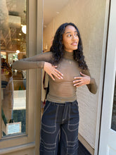 Load image into Gallery viewer, Zuna Mesh Turtleneck in Olive
