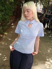 Ebba Shirt in Mini Business Stripe Blue