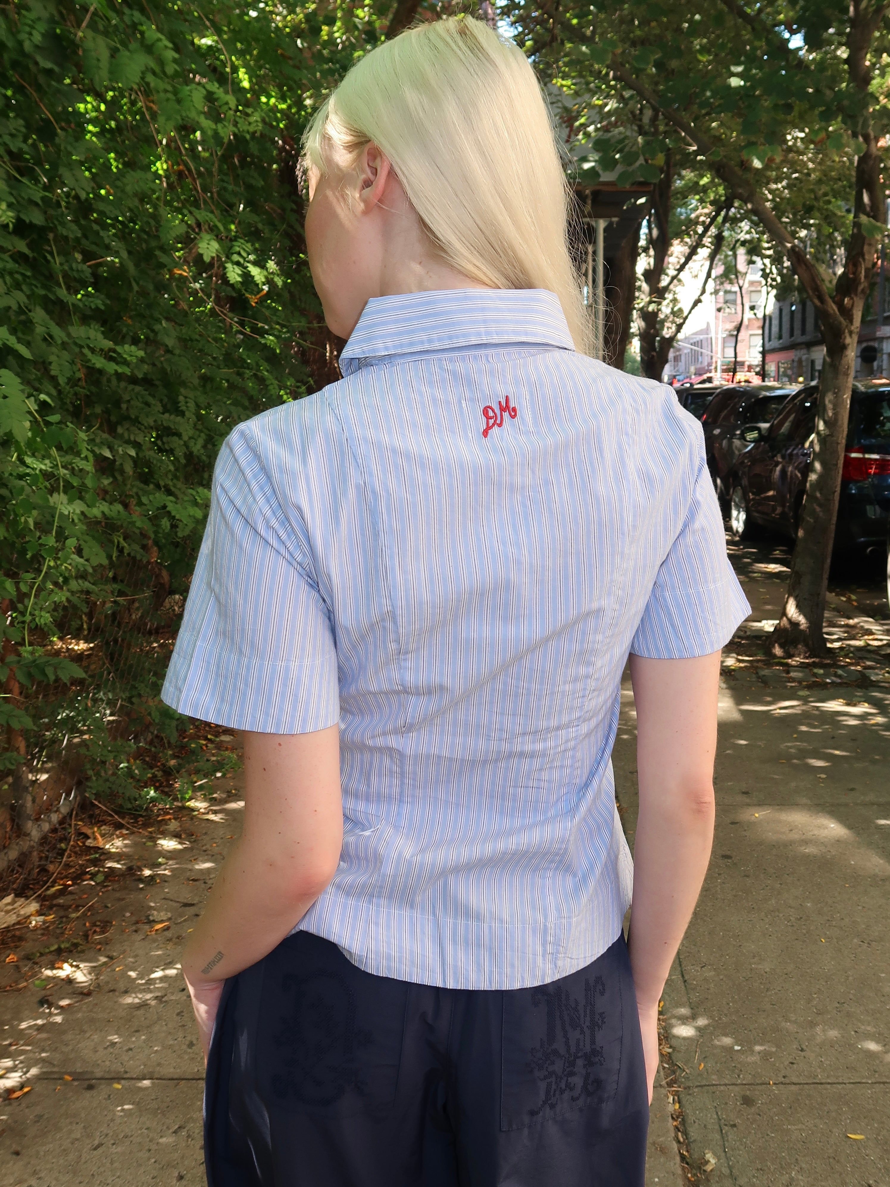 Ebba Shirt in Mini Business Stripe Blue