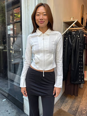 Roxy Zip Up Long Sleeve in White