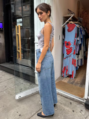 Ines Utility Trouser in Illa Indigo