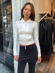 Roxy Zip Up Long Sleeve in White