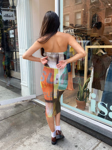 Box Pleat Tube Dress in Pleasure