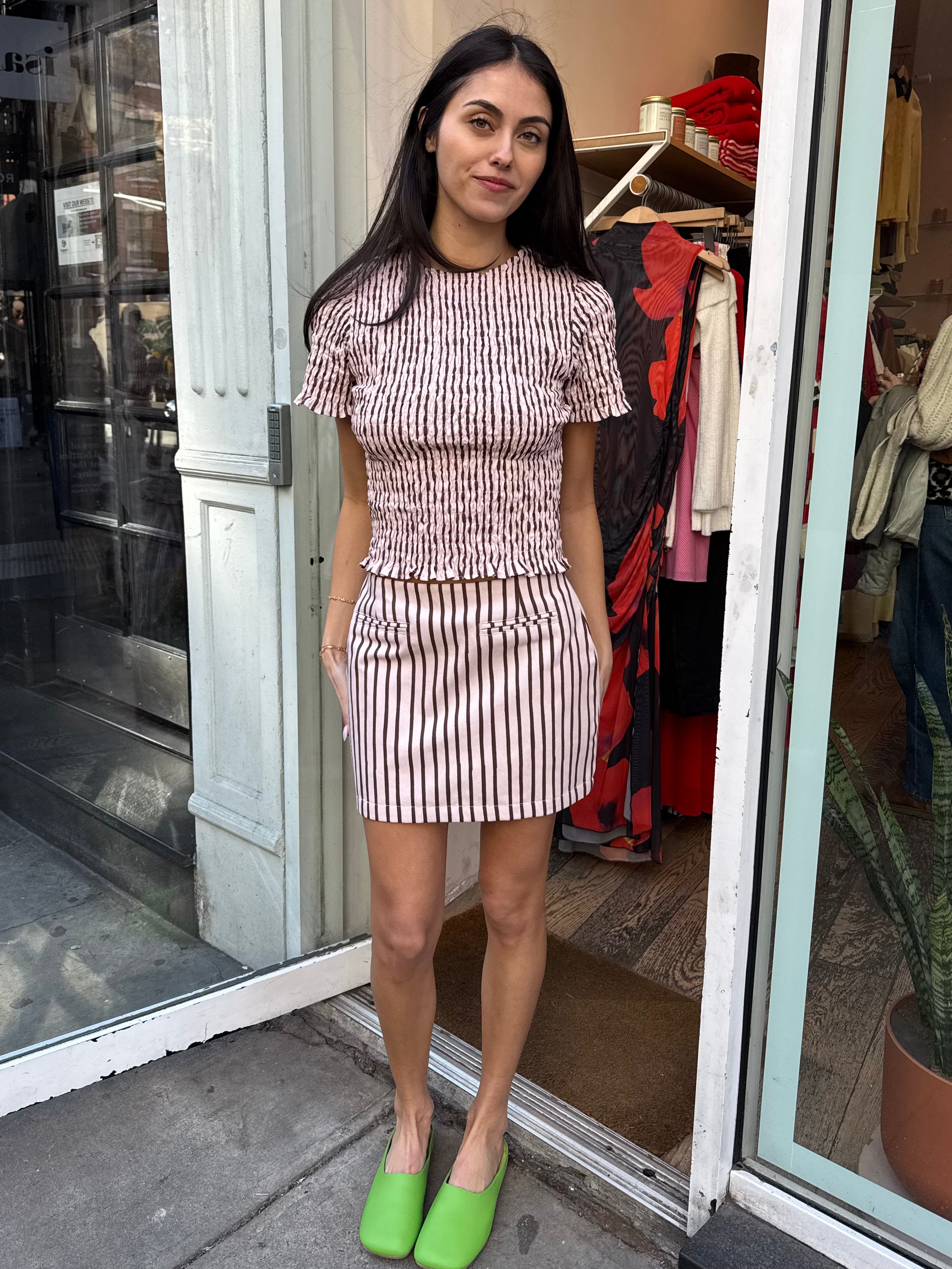 Mini Skirt in Sandy Stripe