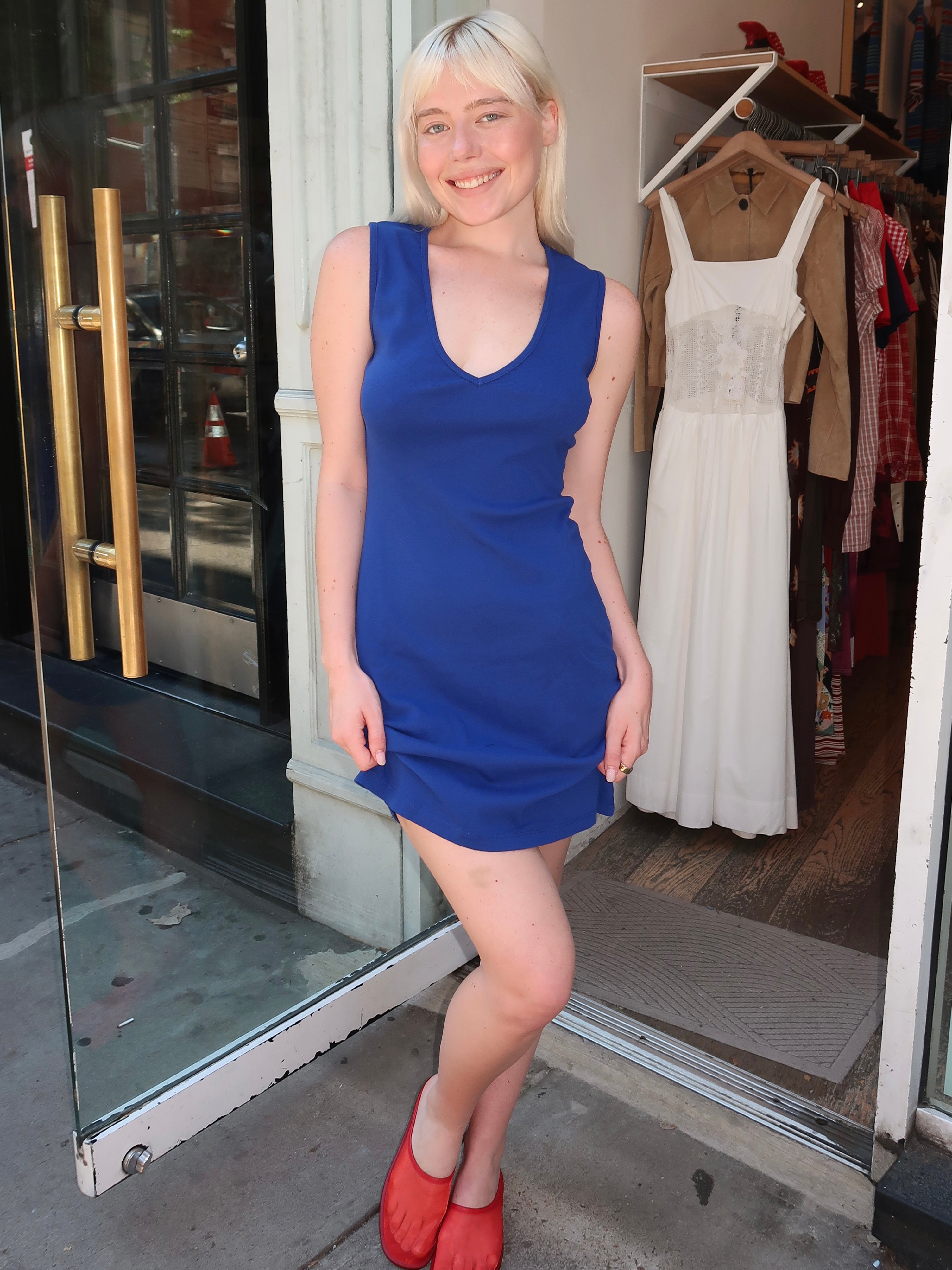 Carrie Mini Dress in Lapis