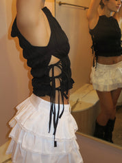 Hermosa Smocked Top in Black