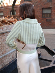 The Sleepy Cat Cardigan in Matcha