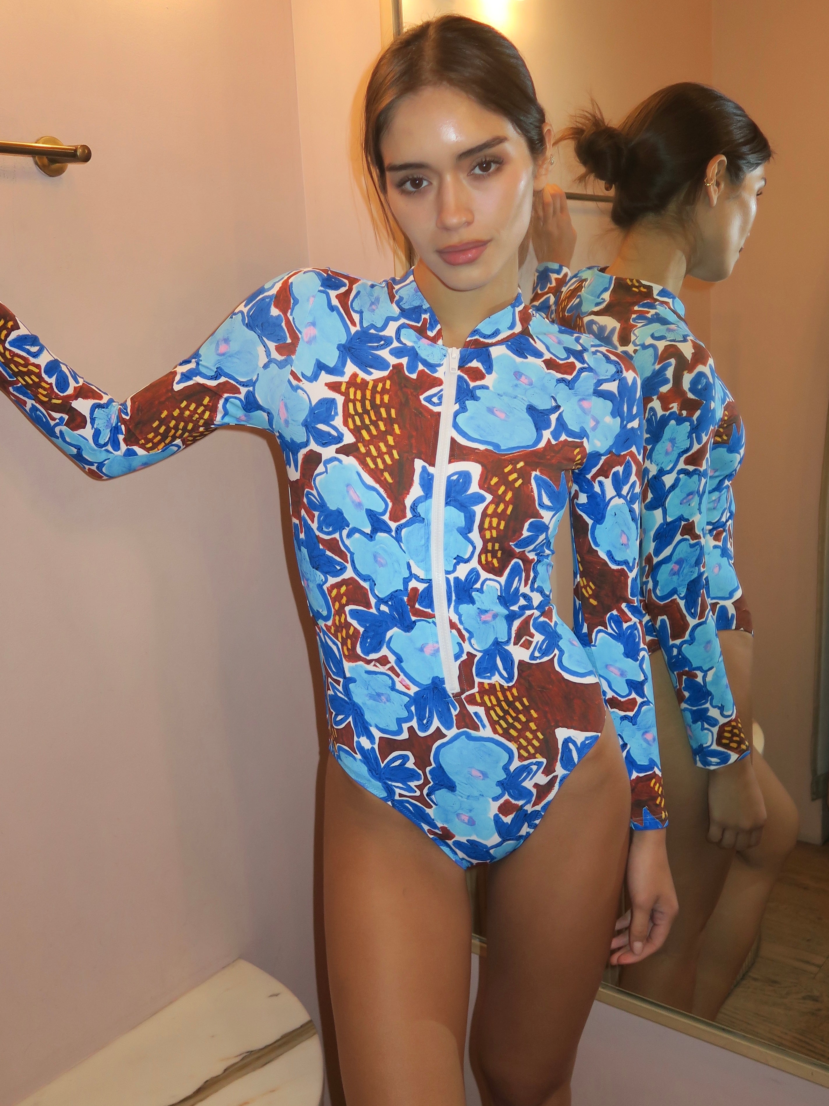 Rashguard in Sketchbook Floral
