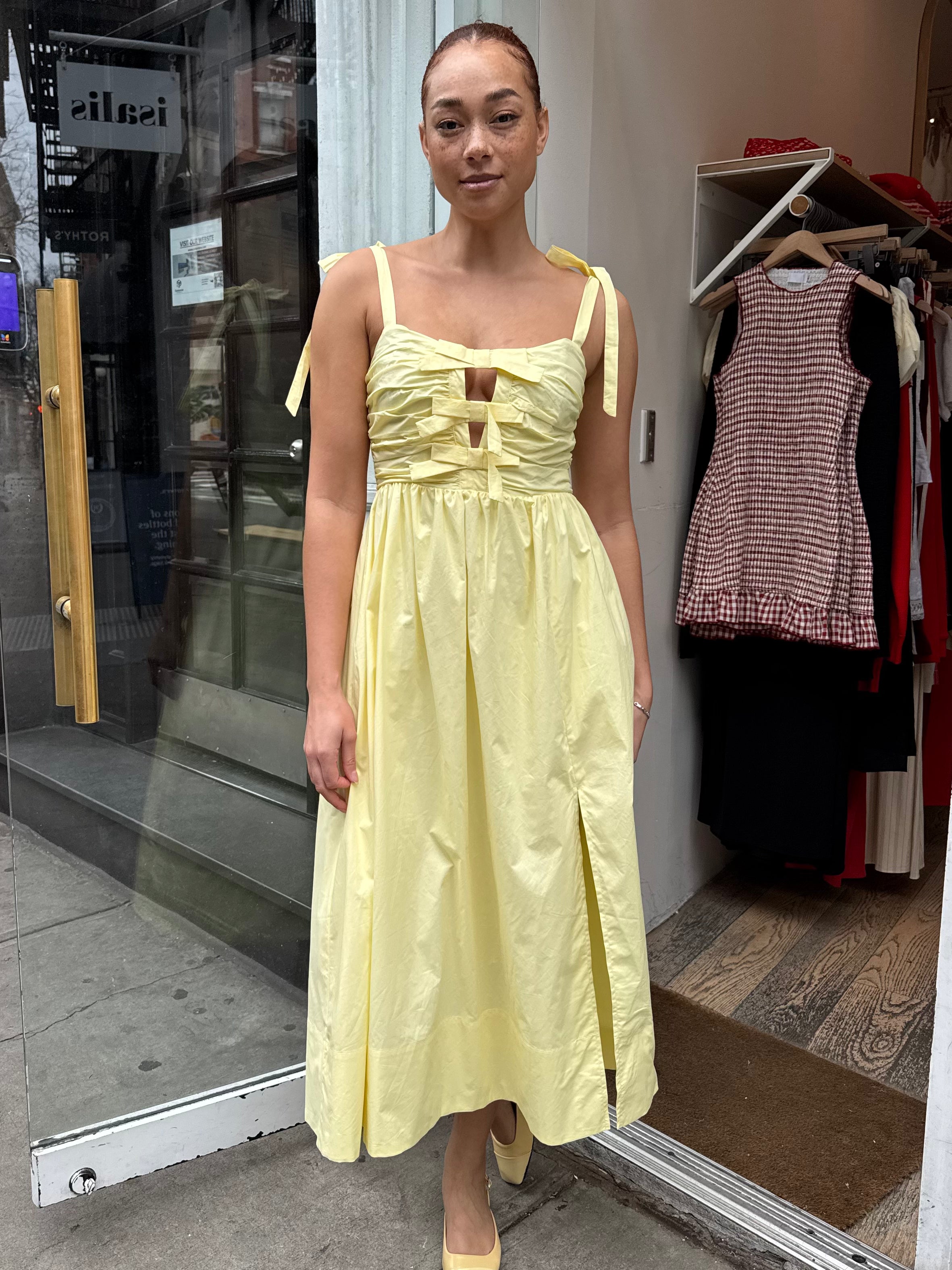 Helia Dress in Lemon