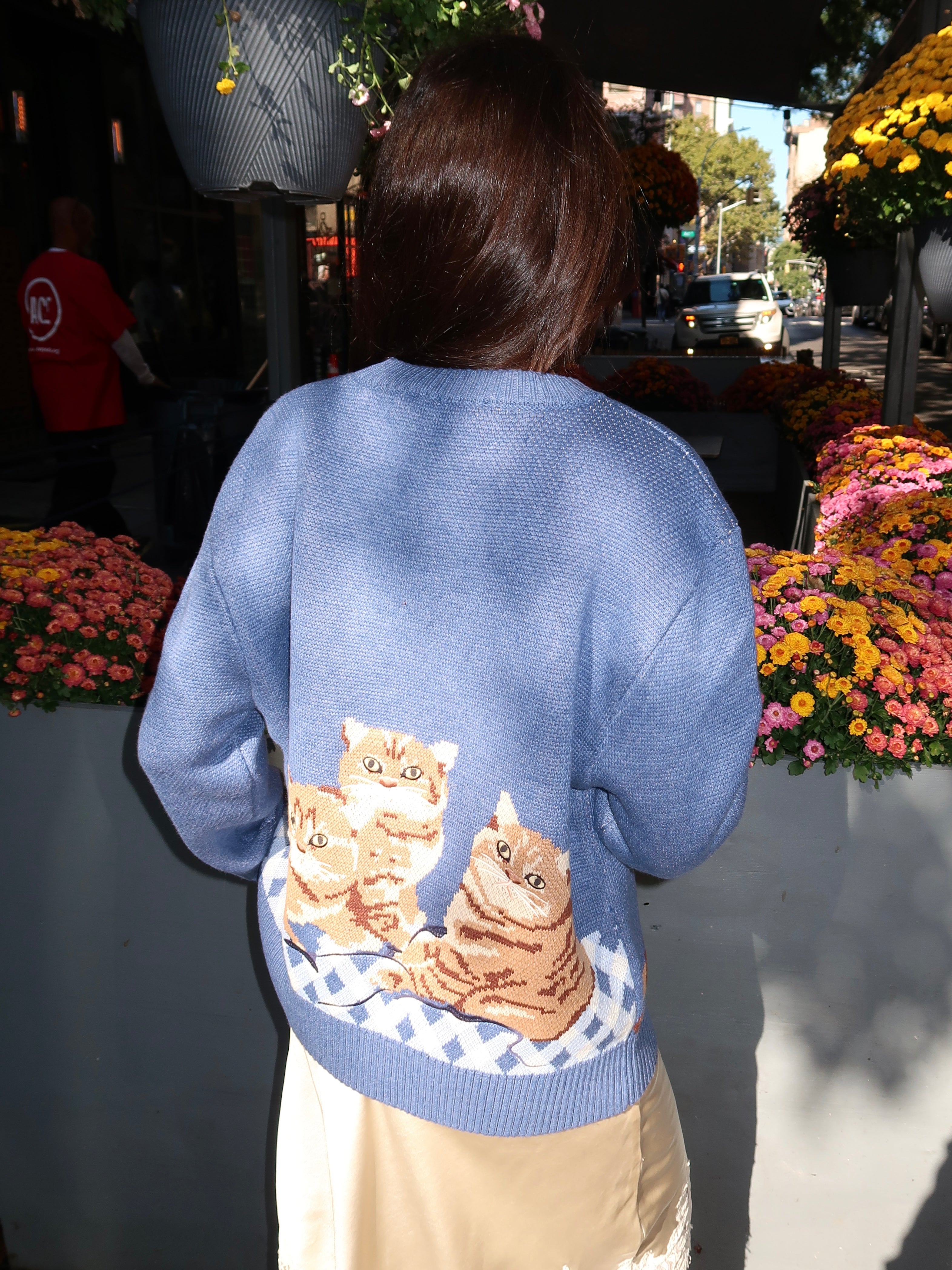 The Ginger Cat Crew in Mid Blue