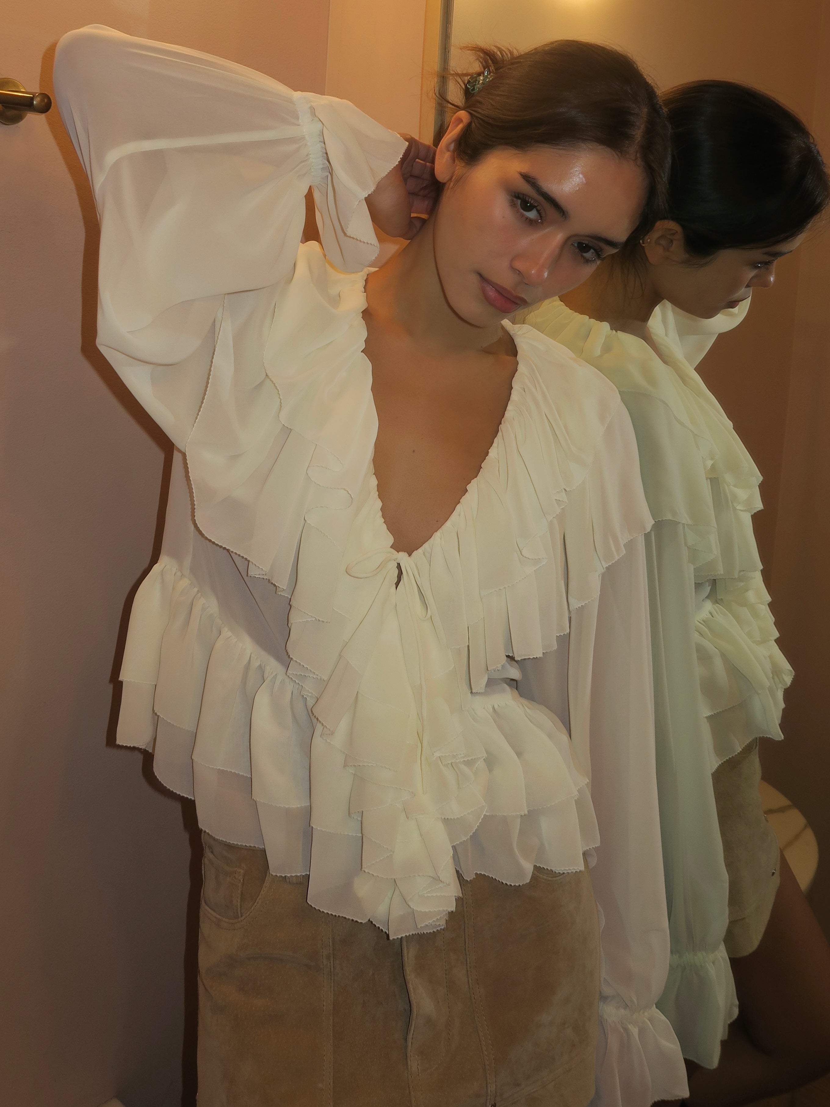 Soraya Top in Eggshell