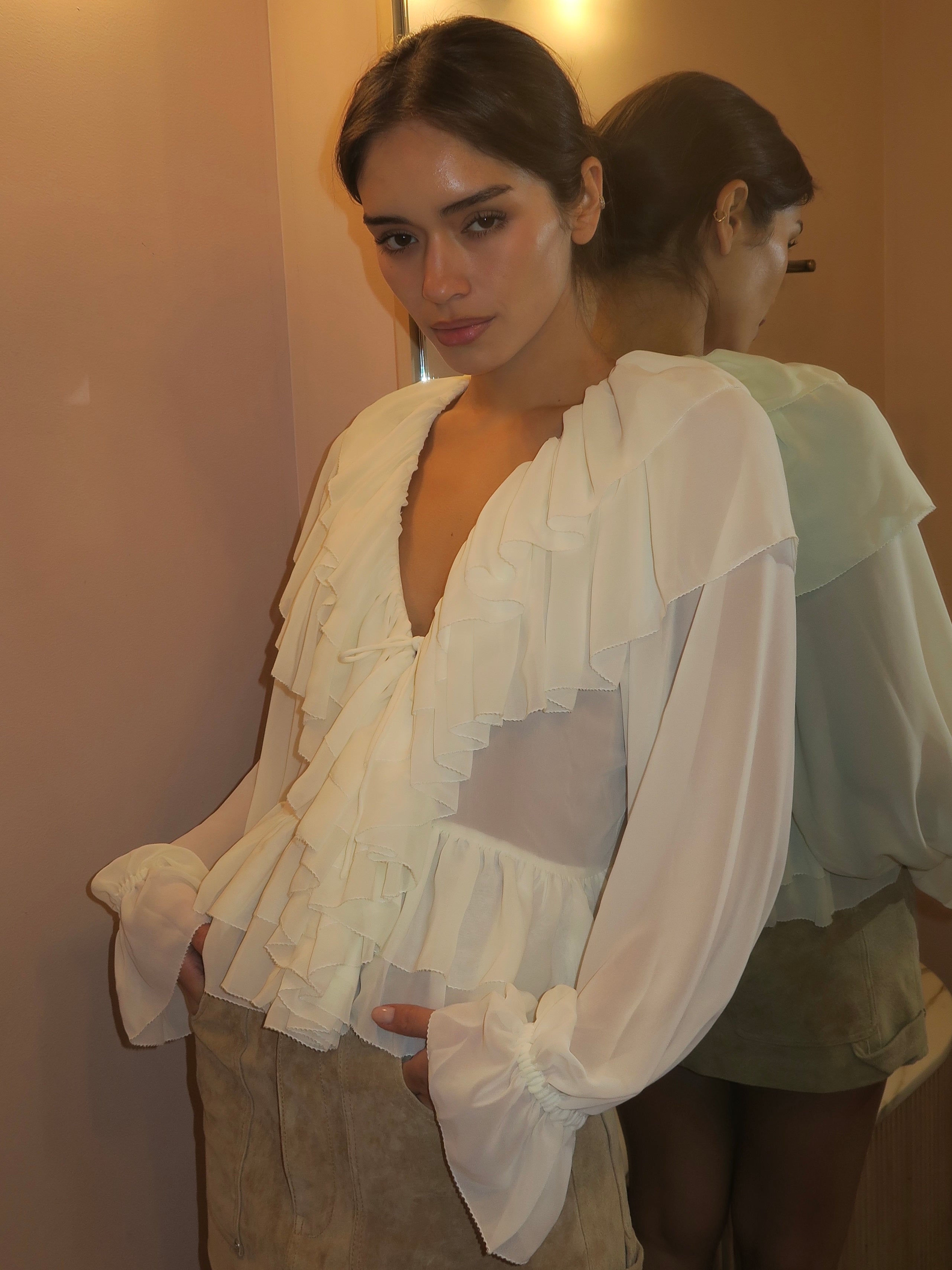 Soraya Top in Eggshell