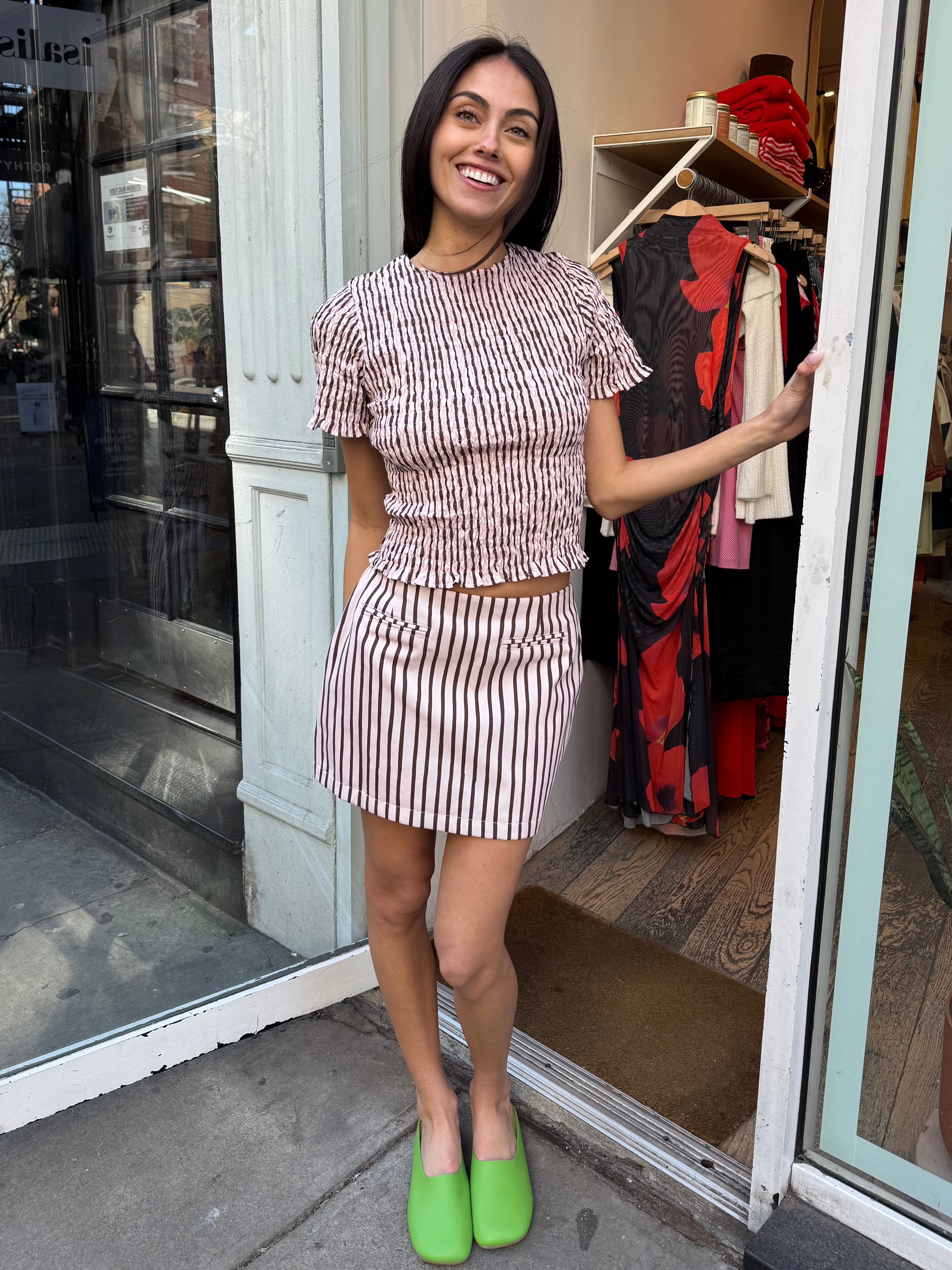 Mini Skirt in Sandy Stripe