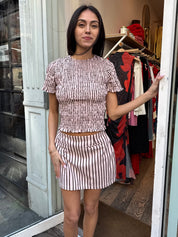 Mini Skirt in Sandy Stripe