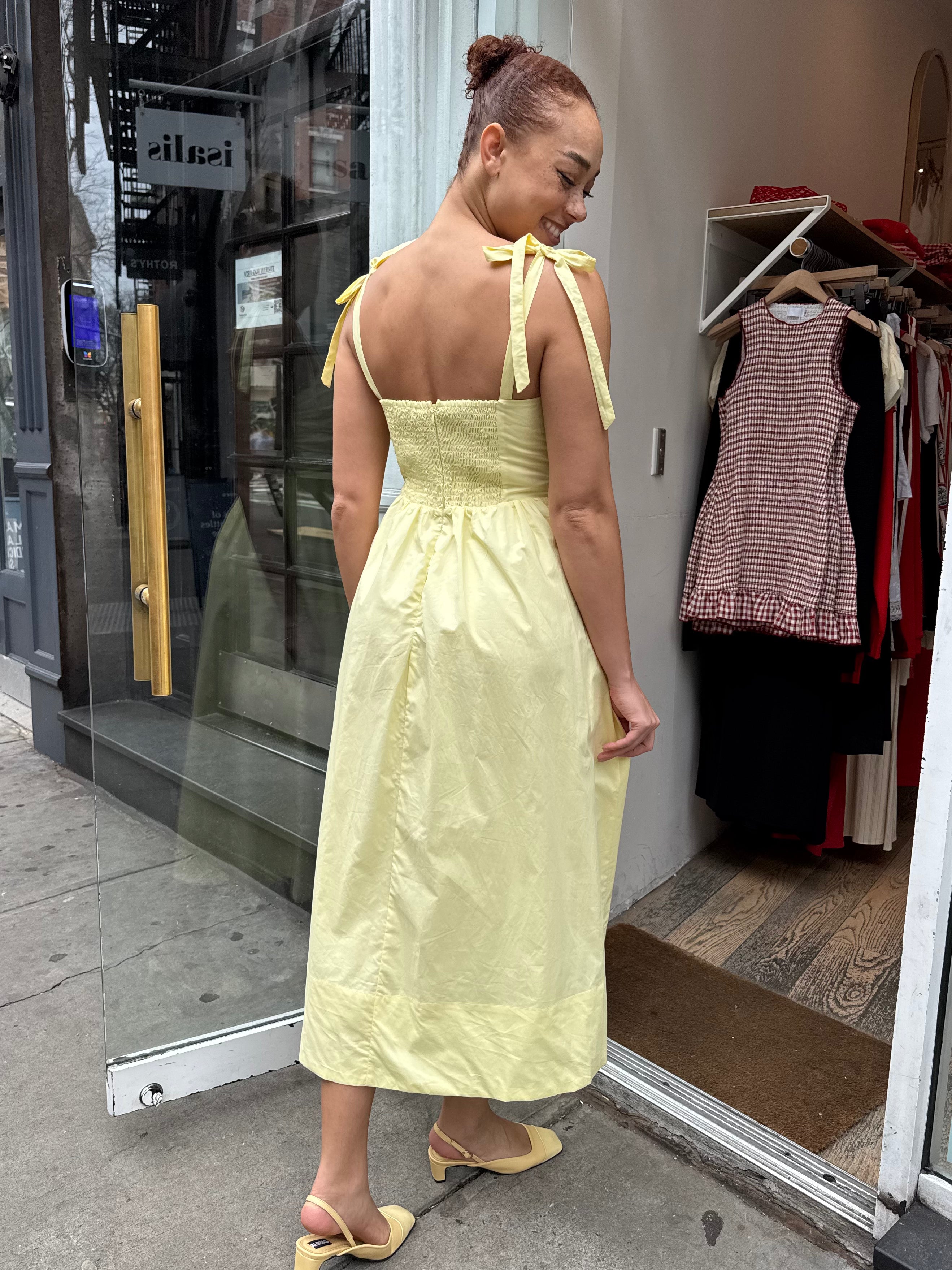 Helia Dress in Lemon