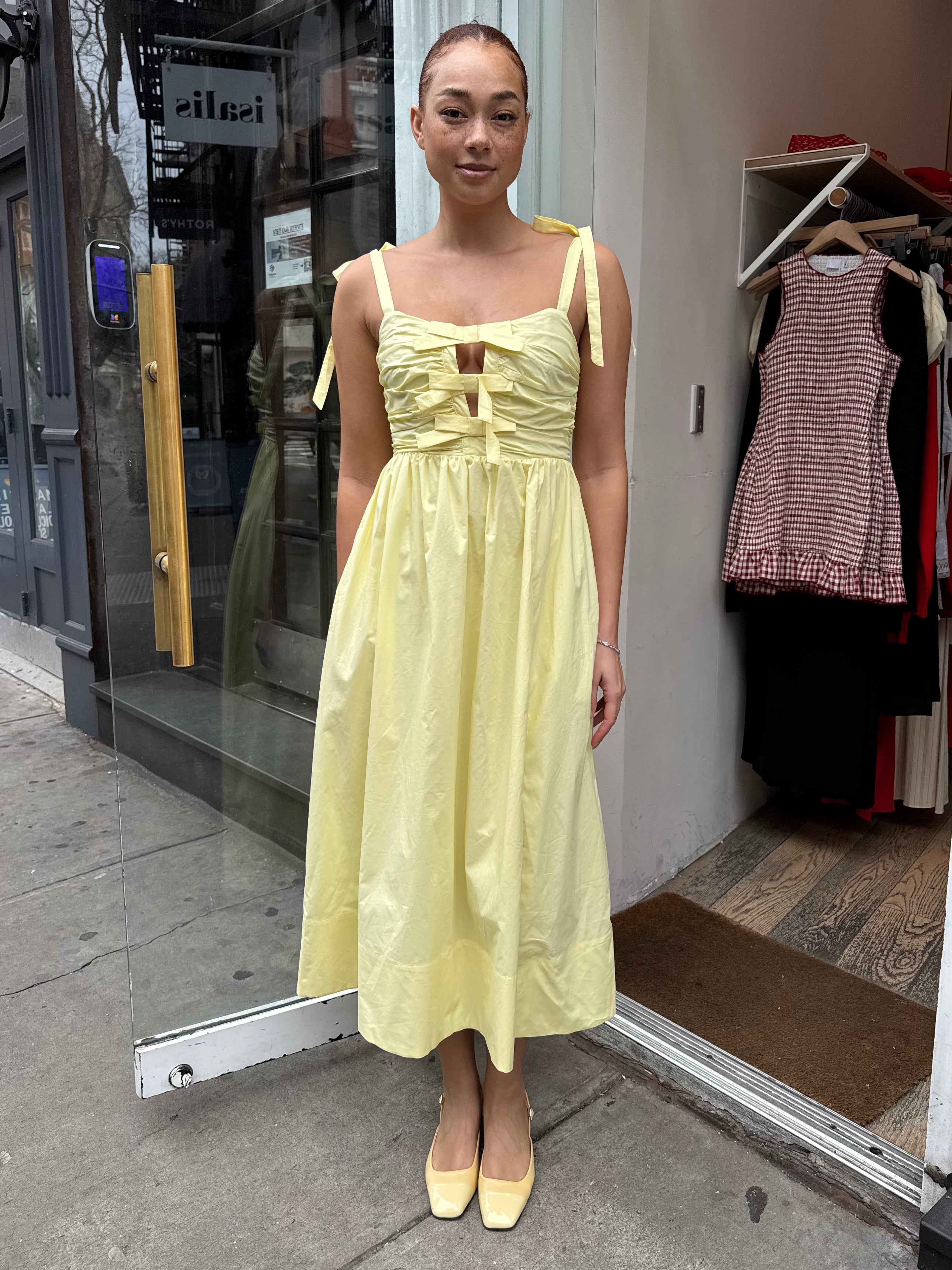 Helia Dress in Lemon