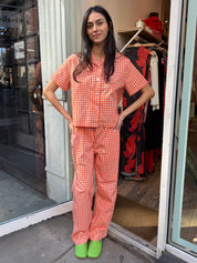 Resort Set in Gingham/Red