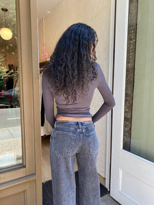 Keaton Fitted Half Zip in Smoke