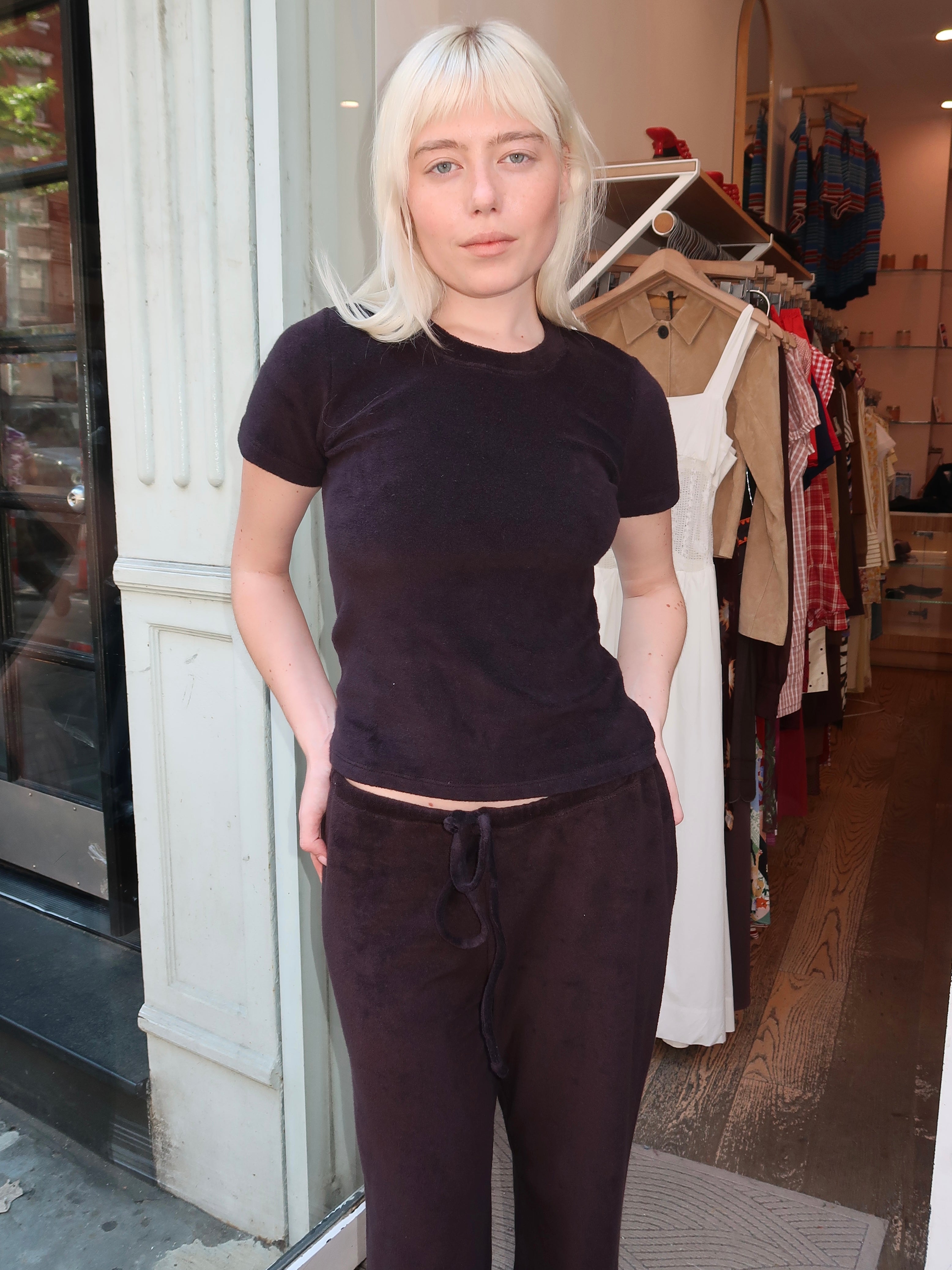 Corsica Terry Tee in Black