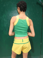 Brasil Tank Top in Green/Yellow