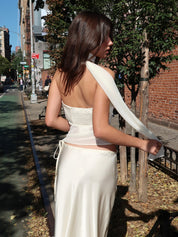Beso Tube Top in Cream