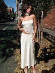 Swan Maxi Skirt in Cream
