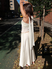 Swan Maxi Skirt in Cream